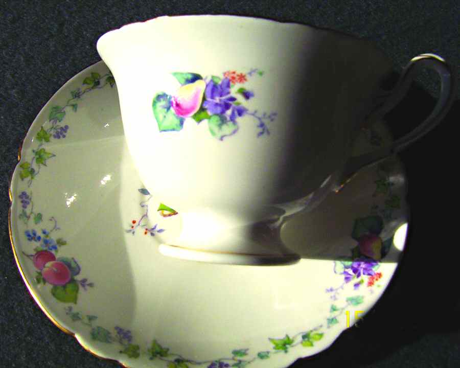 Hampton Court Footed Cup & Saucer Set by Shelley-1