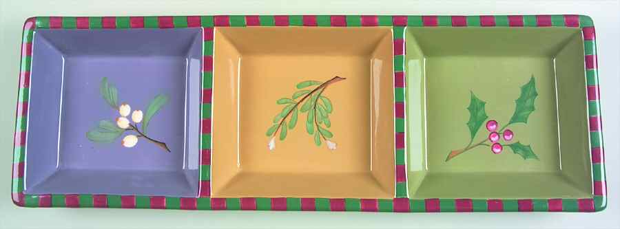 Olivia Holiday 3 Part Rectangular Divided Server by Signature-1
