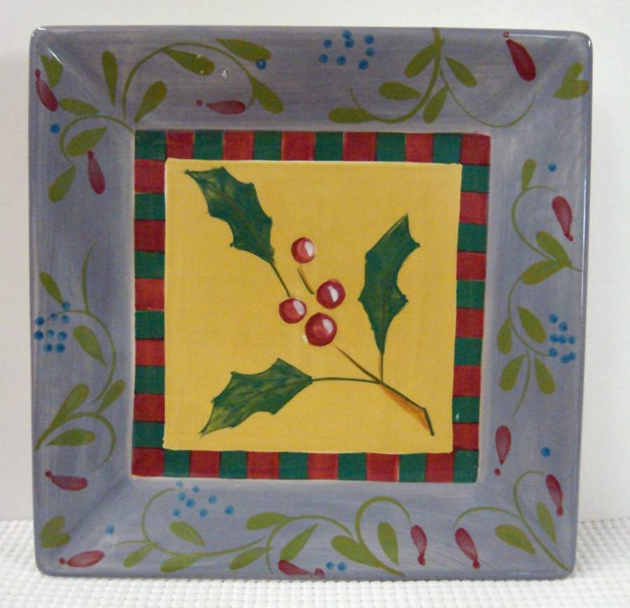 Olivia Holiday Square Salad Plate by Signature-1
