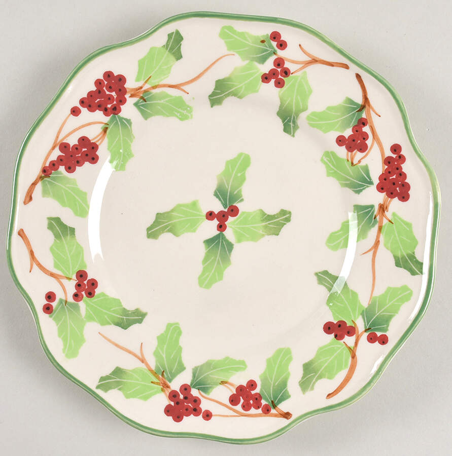 Holly Berries Salad Plate by Sadek-1