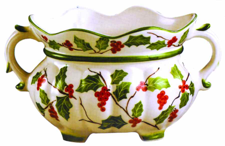 Holly Berries 9" Planter by Sadek-1