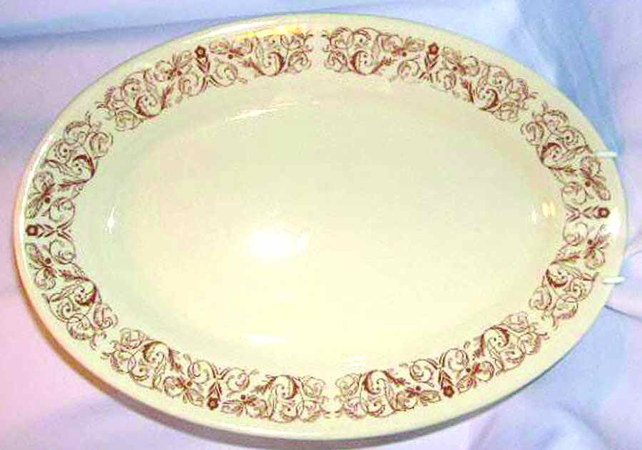 STR95 14" Oval Serving Platter by Sterling China (USA)-1
