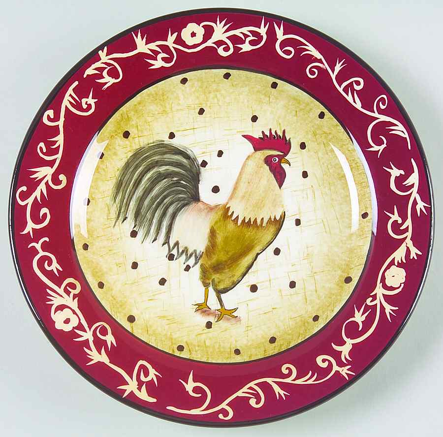 Farmhouse Rooster Salad Plate by Sakura-1