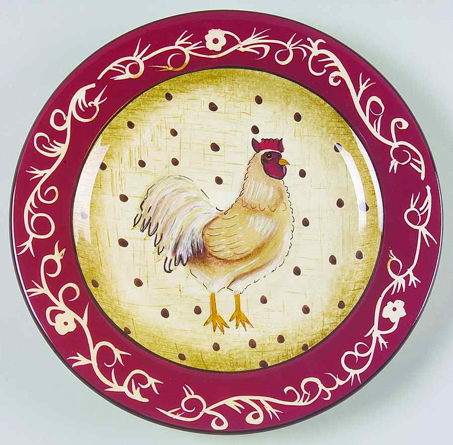Farmhouse Rooster Salad Plate by Sakura-1