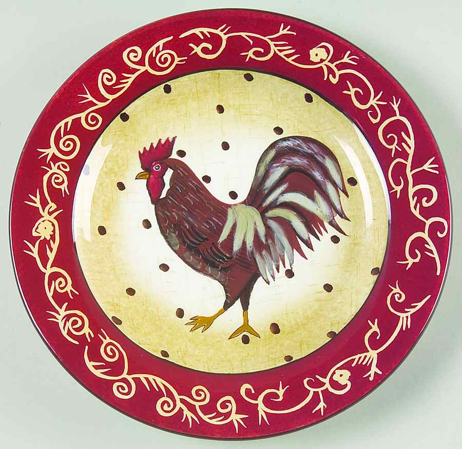 Farmhouse Rooster Salad Plate by Sakura-1