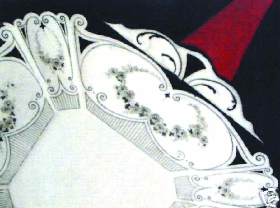 Garland of Flowers Black Handled Cake Plate by Shelley-1