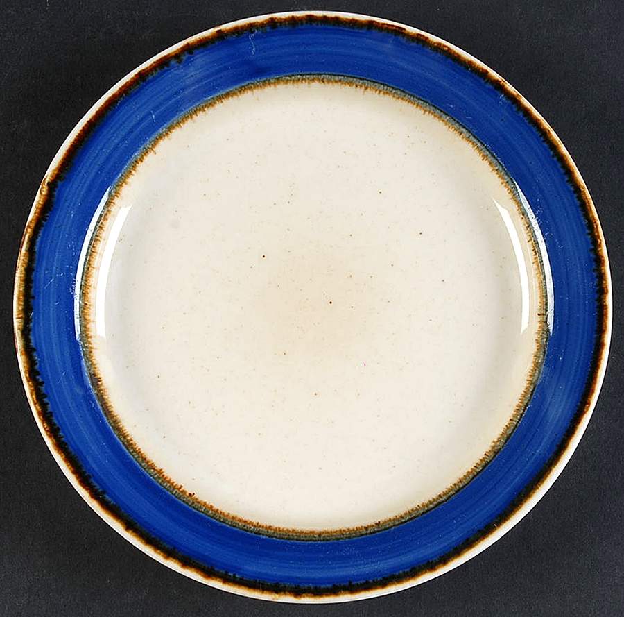 Rainbow Blue Salad Plate by Sango-1