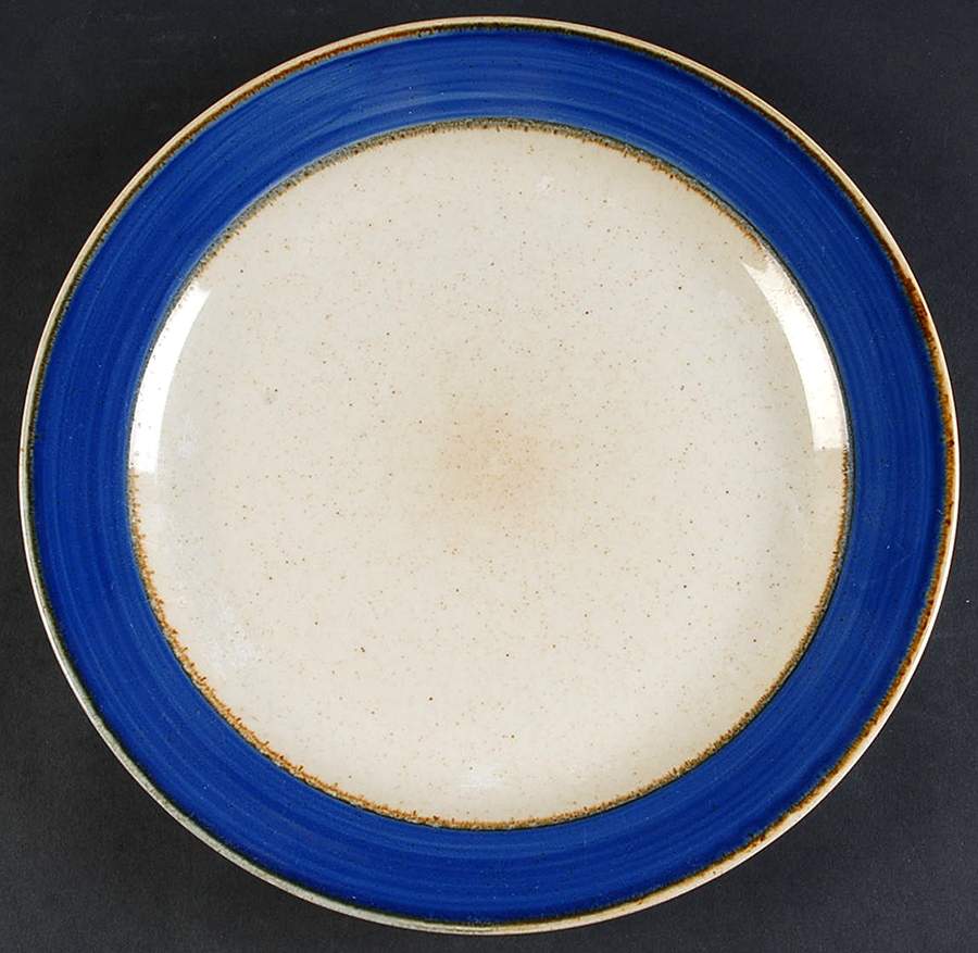Rainbow Blue Dinner Plate by Sango-1