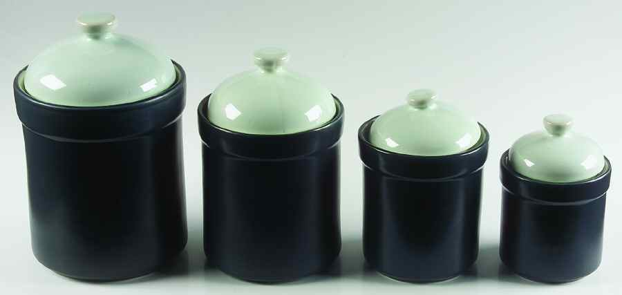Sensations Blue (4 Piece) Canister Set (Box Set) by Sango-1