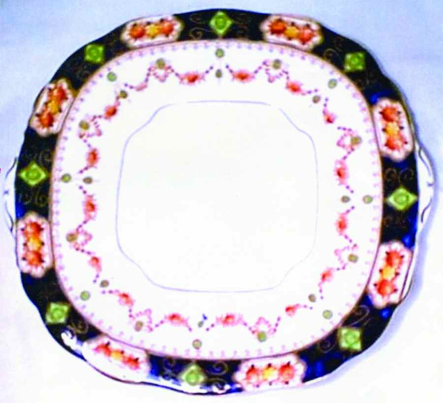 2586 Square Handled Cake Plate by Salisbury-1