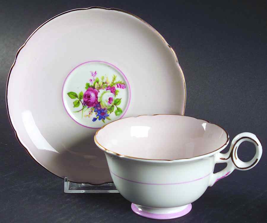 13257 Footed Cup & Saucer Set by Shelley-1