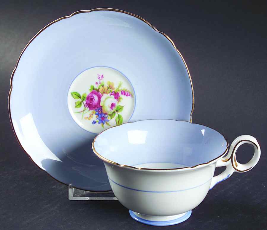13237 Footed Cup & Saucer Set by Shelley-1