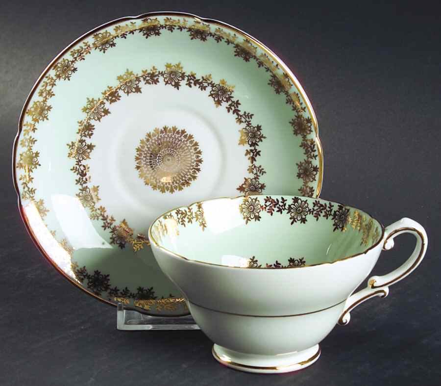 415-11 Blue Footed Cup & Saucer Set by Stanley China (ENG)-1