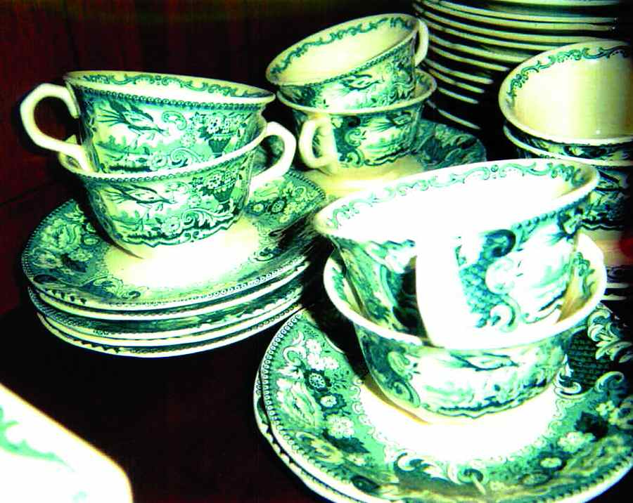 Victoria Blue Flat Cup & Saucer Set by Societe Ceramique-1