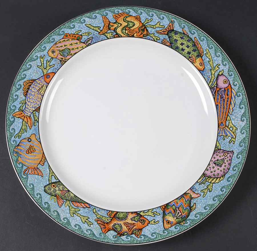 Fish Fantasia 12" Chop Plate (Round Platter) by Sakura-1