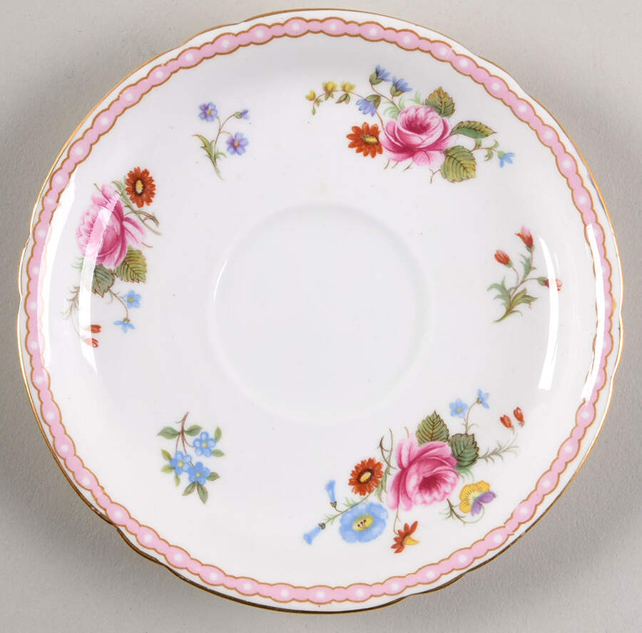 Rose&Red Daisy Saucer by Shelley-1
