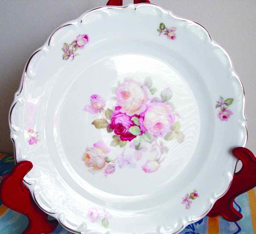 Baroque Rose Dinner Plate by Schumann - Bavaria-1