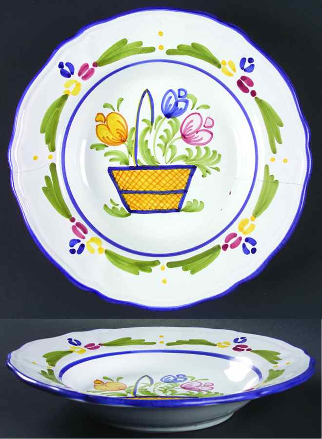Le Bouquet Rim Soup Bowl by Strata Group-1