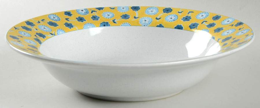 Cote d'Azur Yellow 9" Round Vegetable Bowl by Studio Nova-1