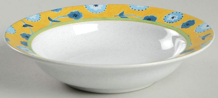 Cote d'Azur Yellow Rim Fruit/Dessert (Sauce) Bowl by Studio Nova-1