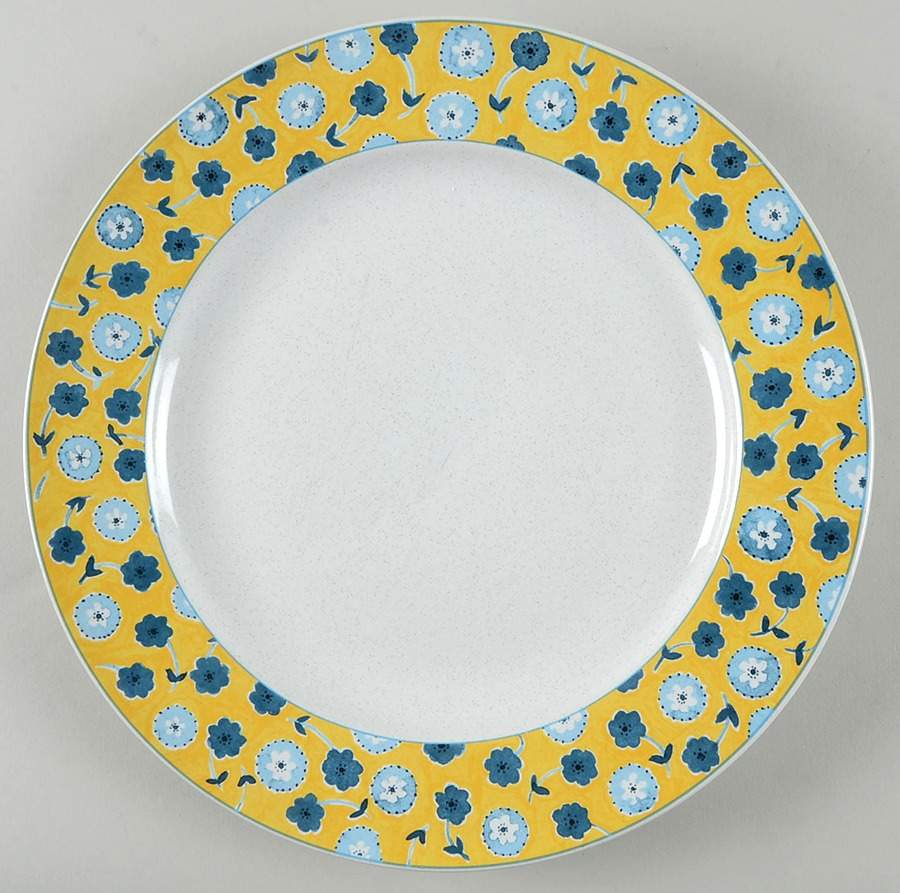 Cote d'Azur Yellow 12" Chop Plate (Round Platter) by Studio Nova-1