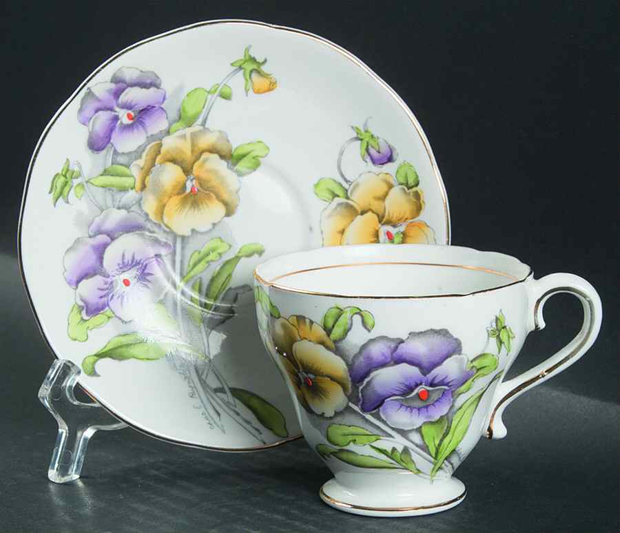 2028 Footed Cup & Saucer Set by Salisbury-1