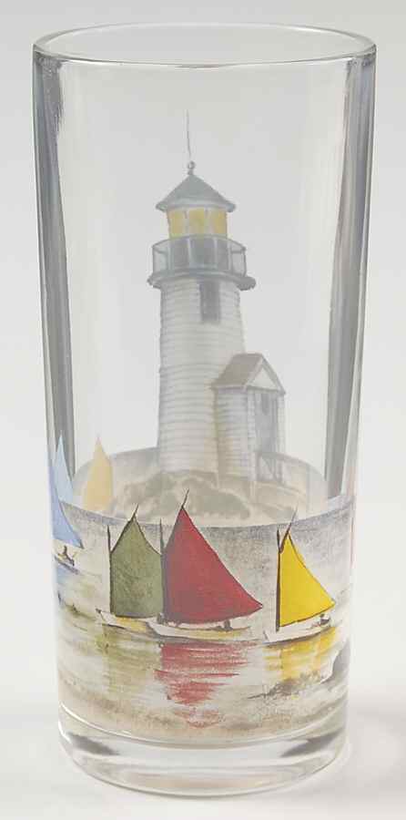 Nantucket Shoreline (Decal) Glassware Highball by Sakura-1