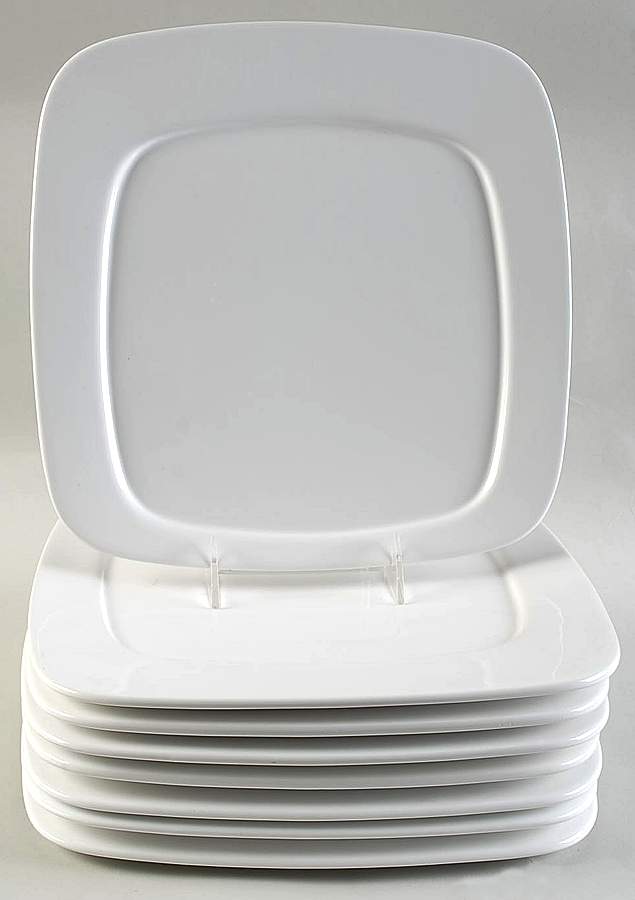 Compose White Dinner Plate - Set of 8 by Studio Nova-1
