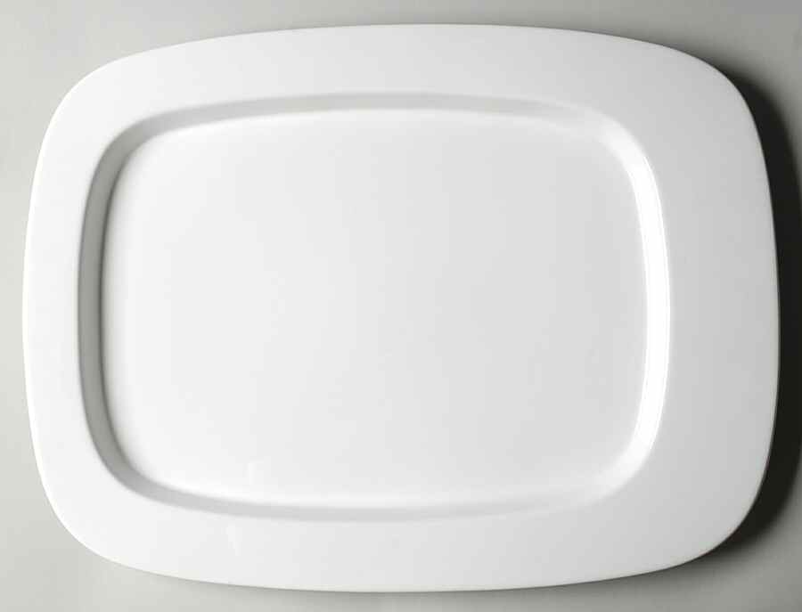 Compose White 20" Rectangular Serving Platter by Studio Nova-1