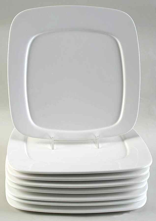 Compose White Dinner Plate - Set of 8 by Studio Nova-1