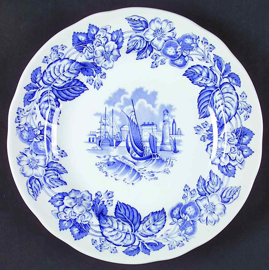 Old Salem (Blue Room Collection) Salad Plate by Spode-1