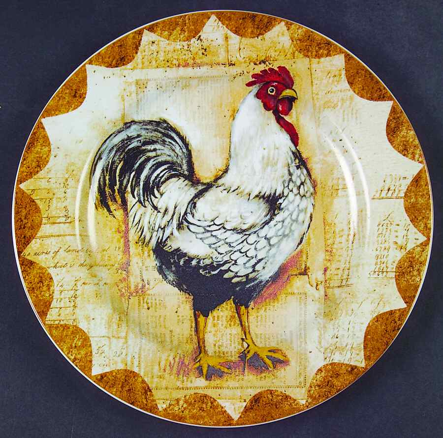 Colonial Rooster Salad/Dessert Plate by Sakura-1
