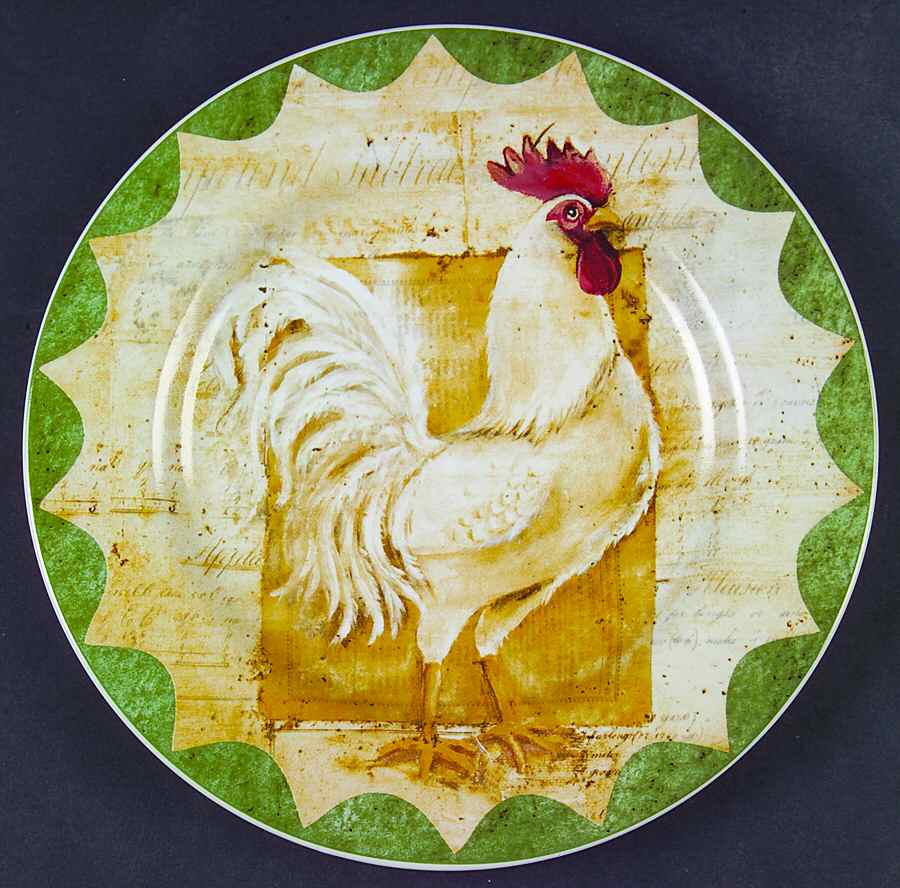 Colonial Rooster Salad/Dessert Plate by Sakura-1
