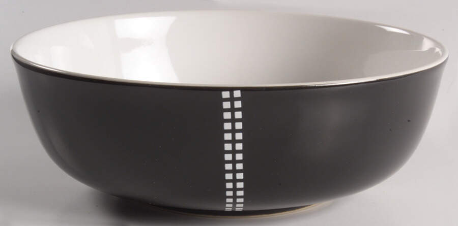Pezze Black 9" Round Vegetable Bowl by Studio Nova-1