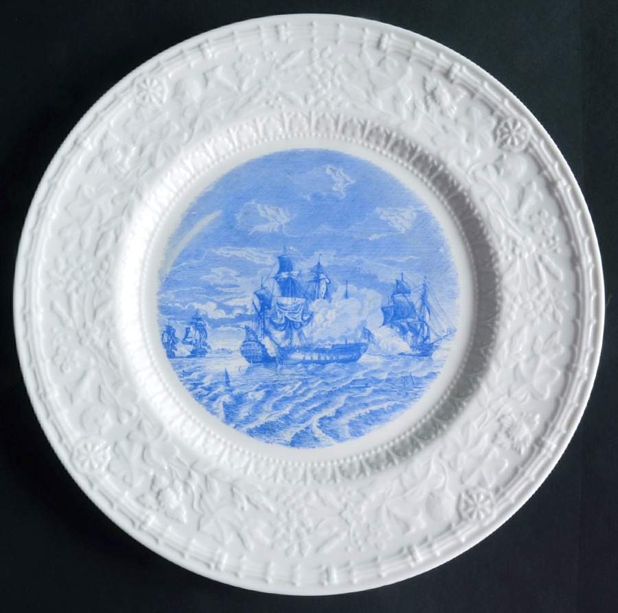 American Legion Auxiliary Blue Dinner Plate by Shenango-1