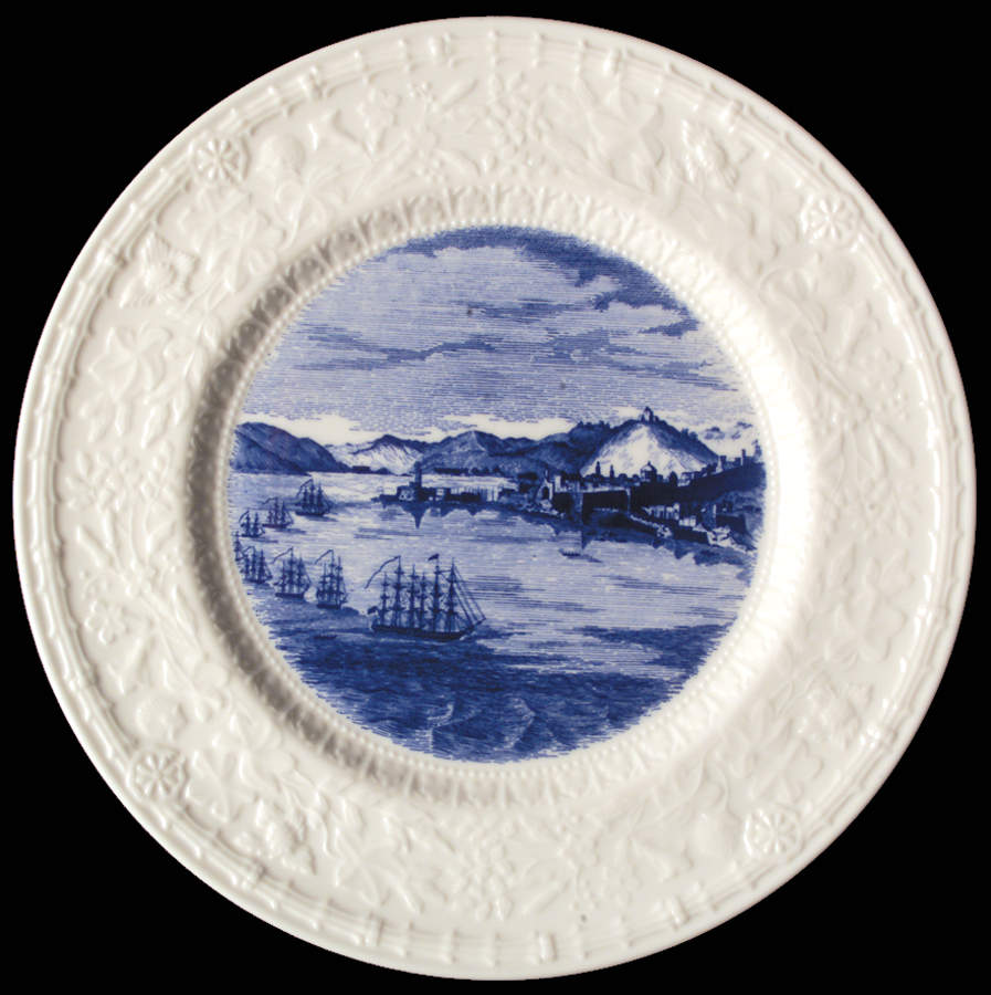 American Legion Auxiliary Blue Dinner Plate by Shenango-1