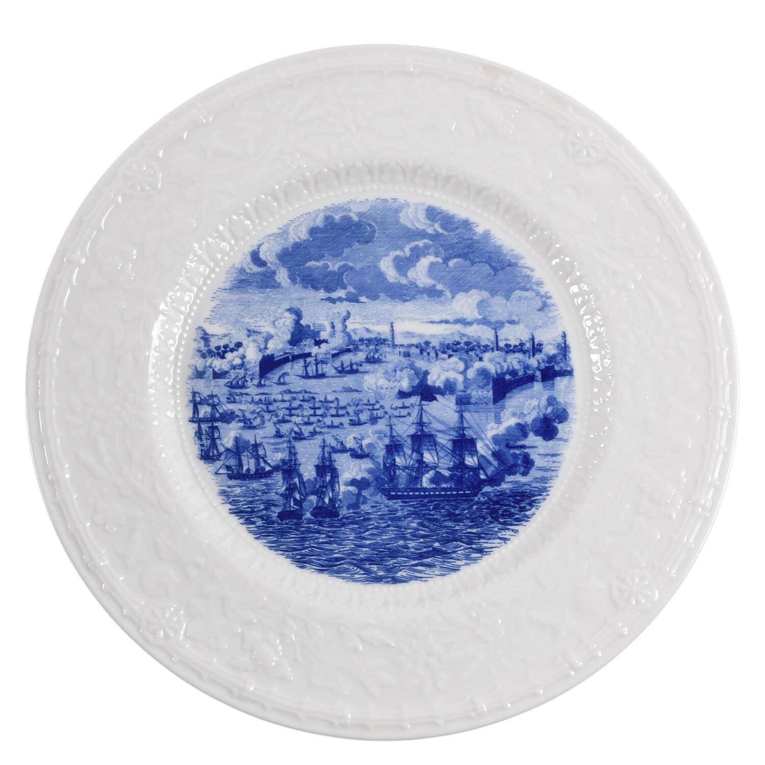 American Legion Auxiliary Blue Dinner Plate by Shenango-1