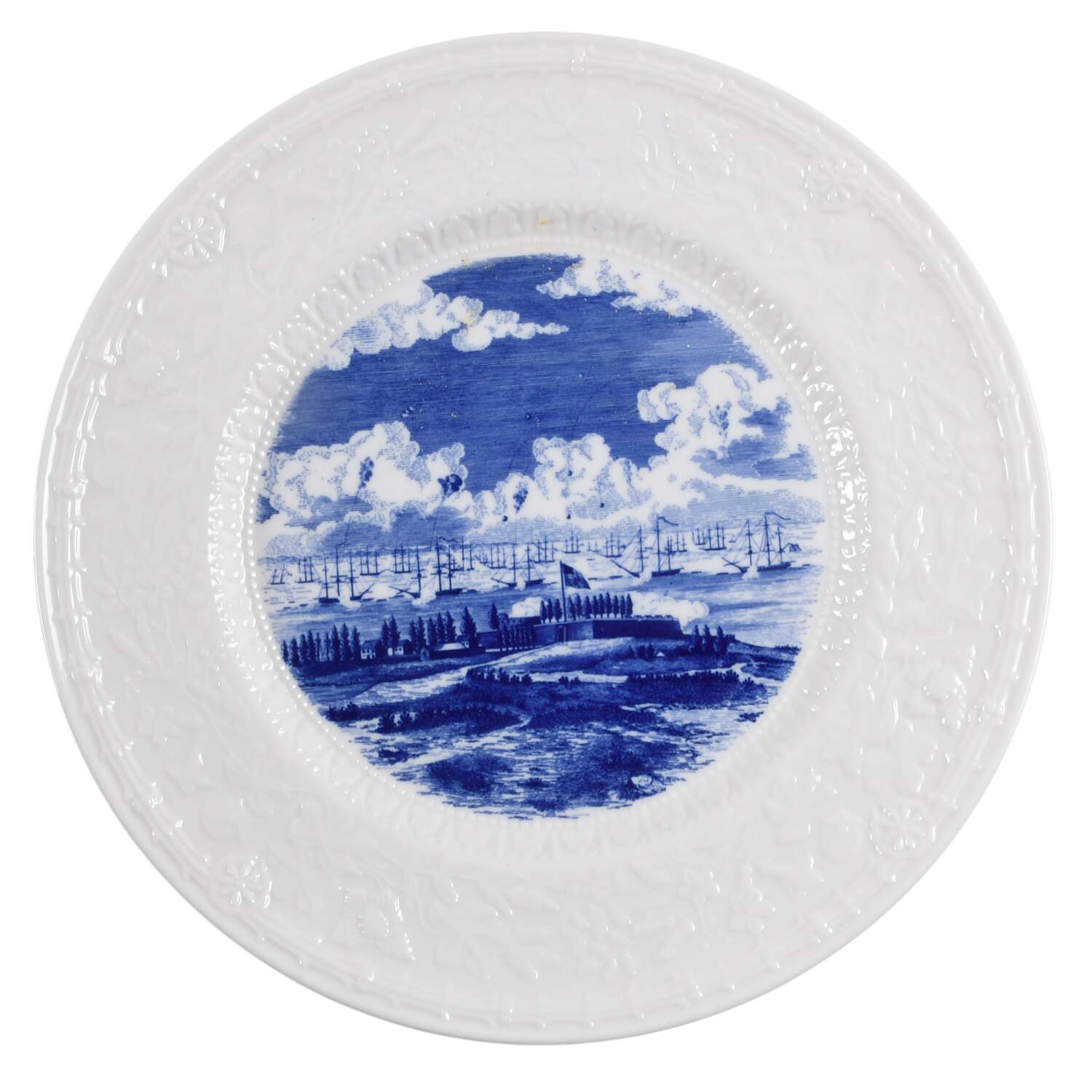 American Legion Auxiliary Blue Dinner Plate by Shenango-1