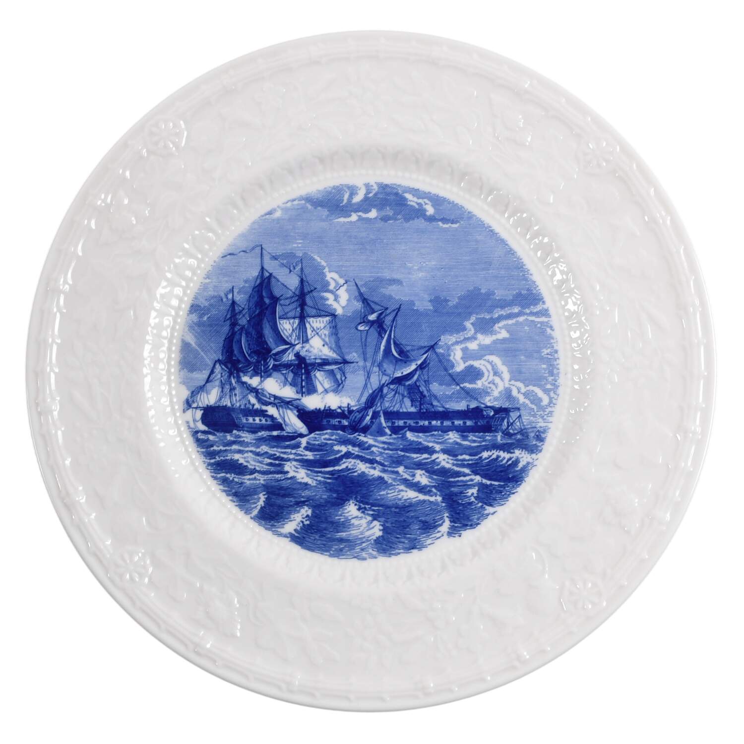 American Legion Auxiliary Blue Dinner Plate by Shenango-1