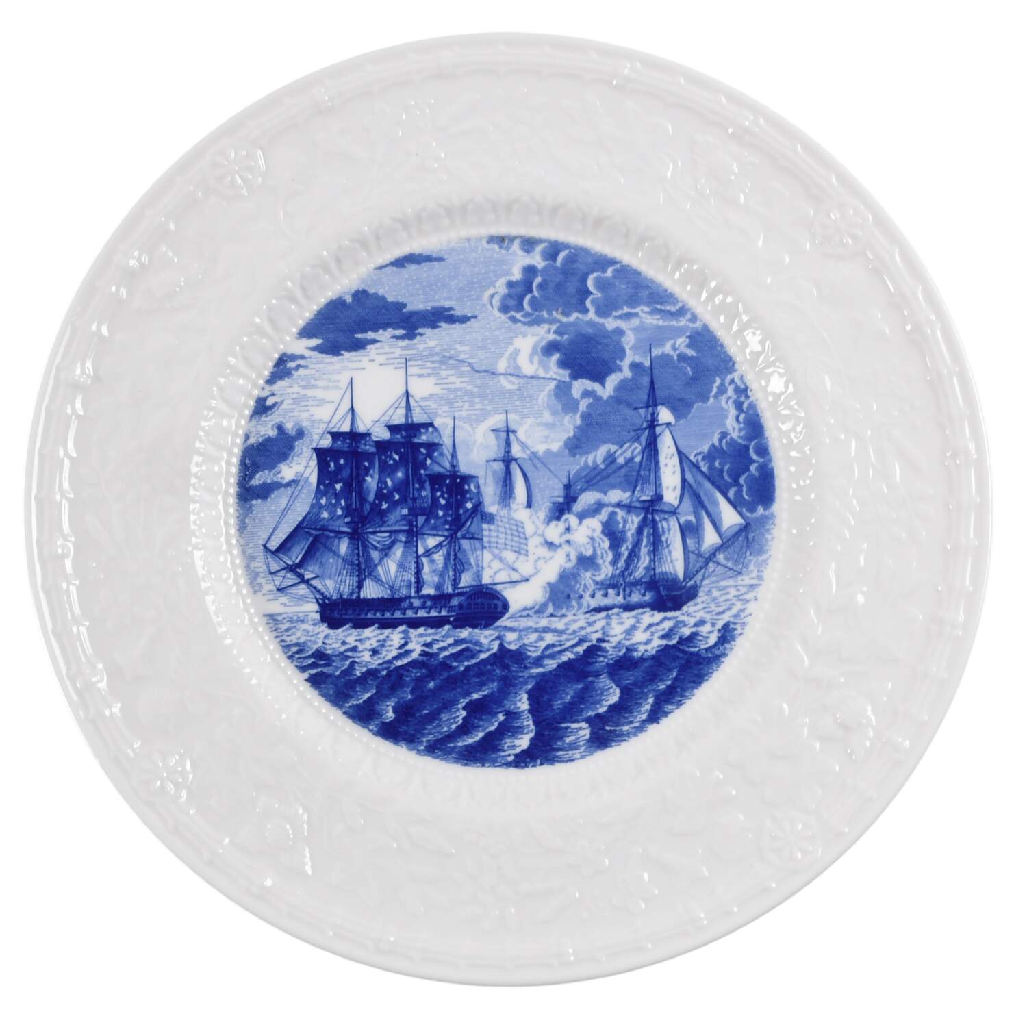 American Legion Auxiliary Blue Dinner Plate by Shenango-1