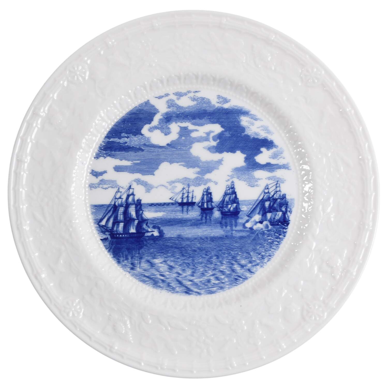 American Legion Auxiliary Blue Dinner Plate by Shenango-1