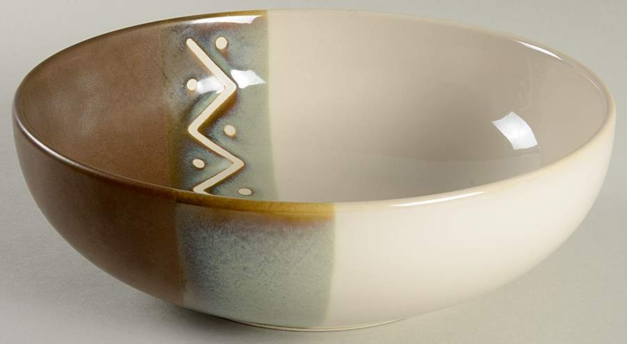 Zigzag 9" Round Vegetable Bowl by Sango-1