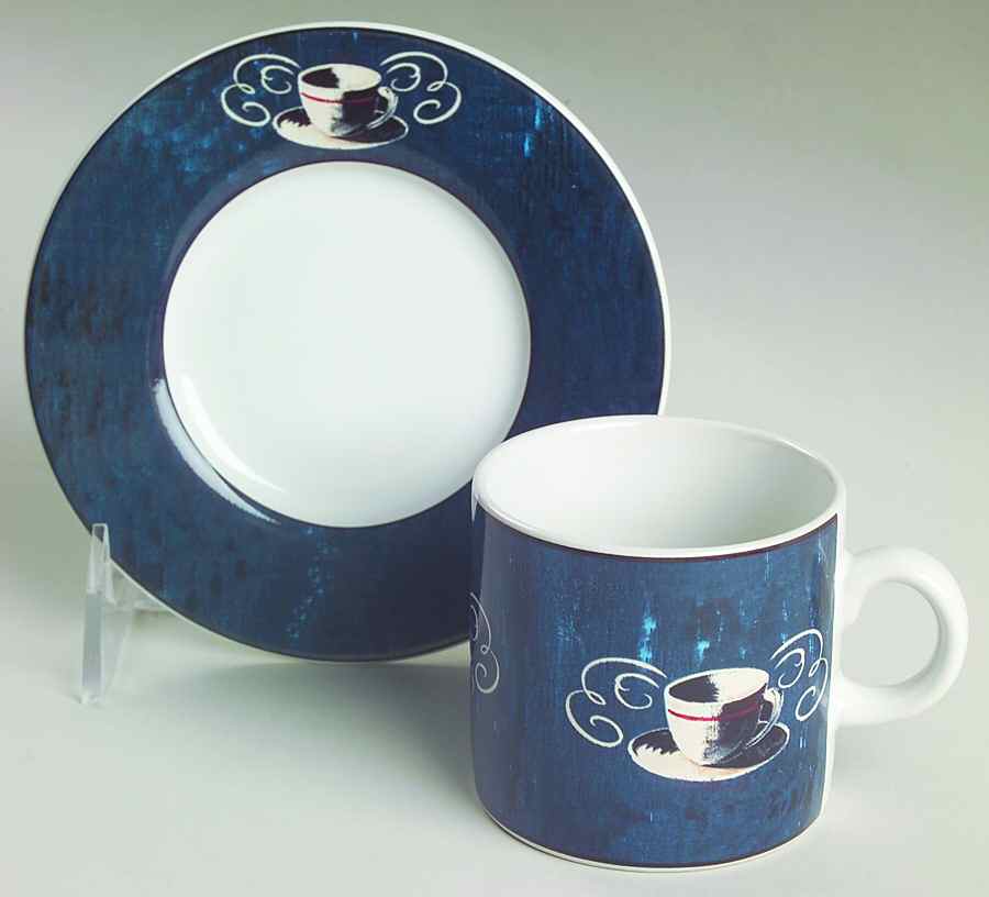 Coffee Break Flat Demitasse Cup & Saucer Set by Sakura-1