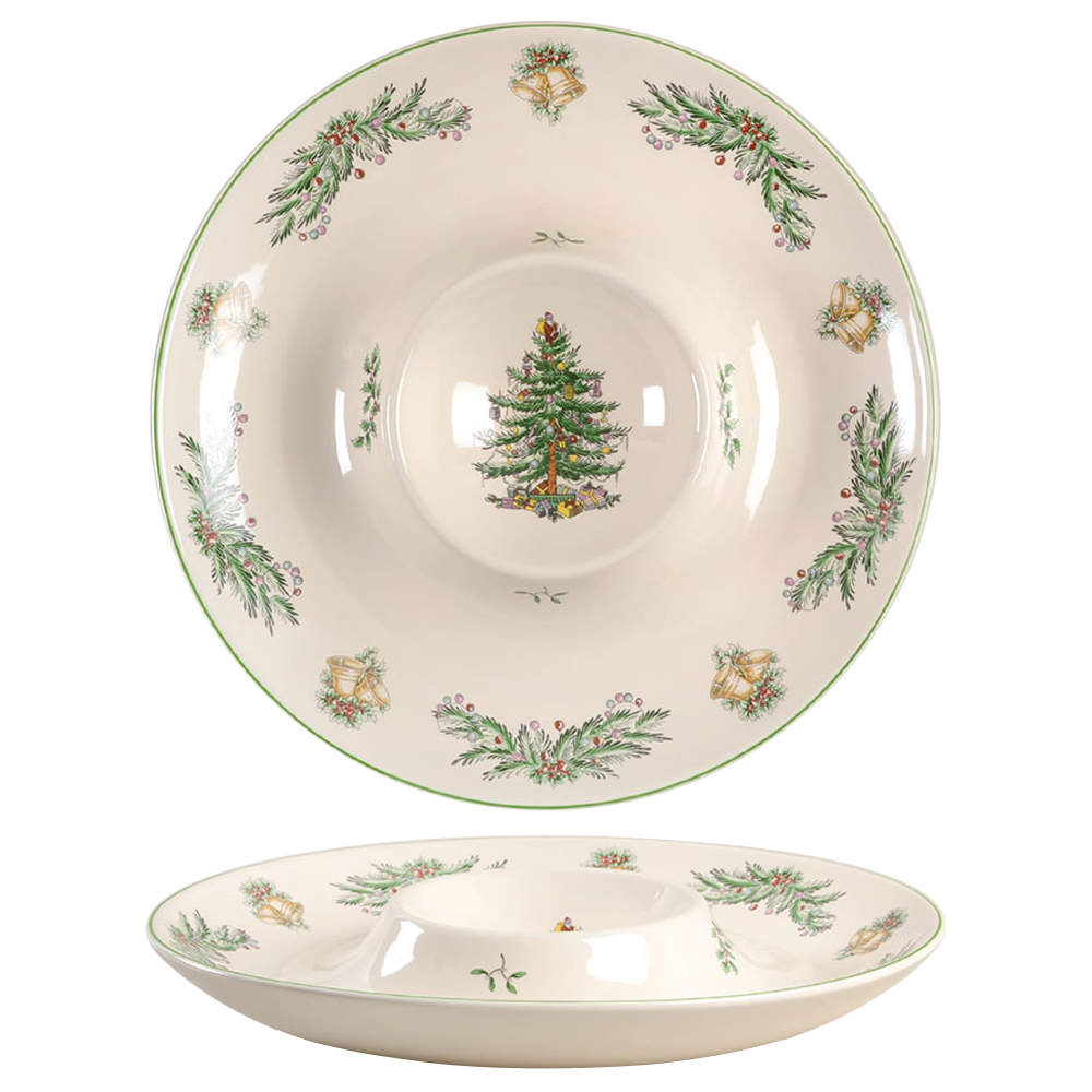 Christmas Tree Garland 1 Piece Chip & Dip by Spode-1
