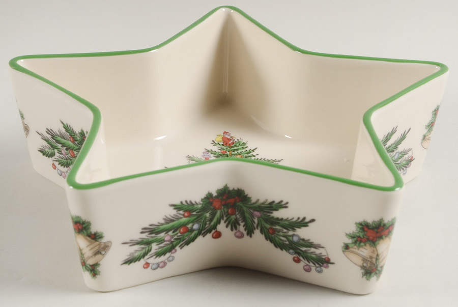 Christmas Tree Garland Star Shaped Bowl by Spode-1