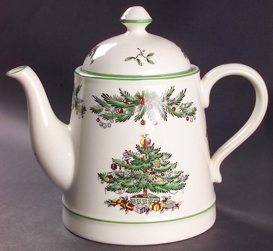 Christmas Tree Garland Teapot & Lid by Spode-1