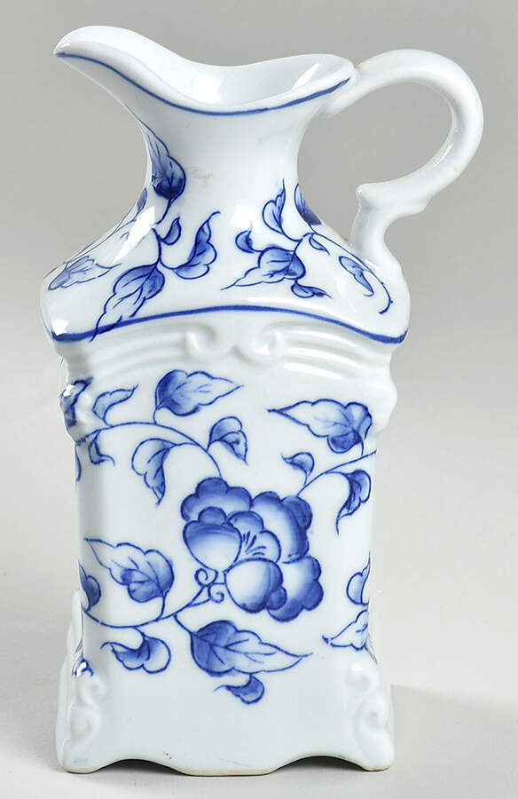 Blue Mum Handled Oil Cruet W/No Stopper by Sadek-1