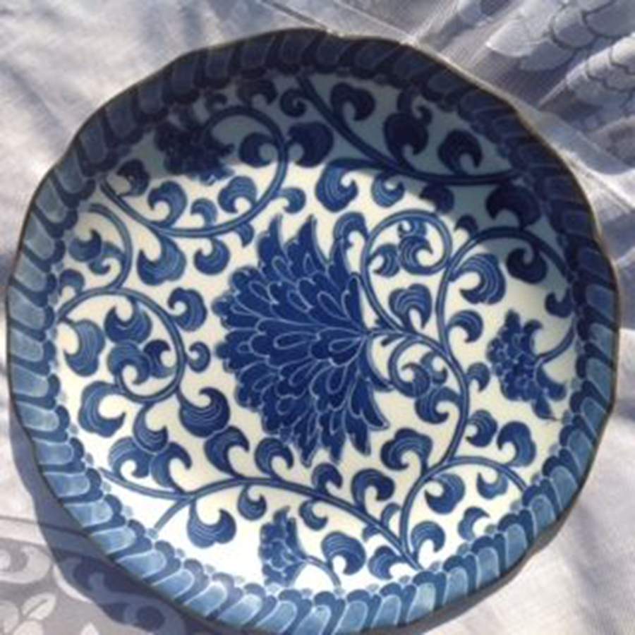 Blue Mum 10" Round Vegetable Bowl by Sadek-1