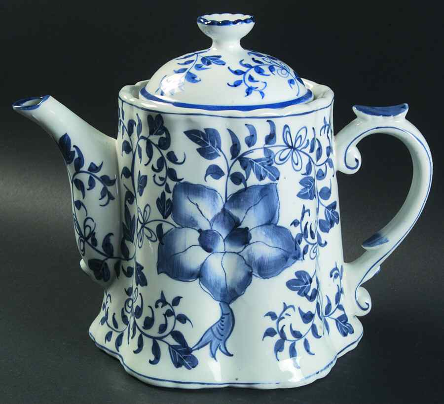 Blue Mum Teapot & Lid by Sadek-1