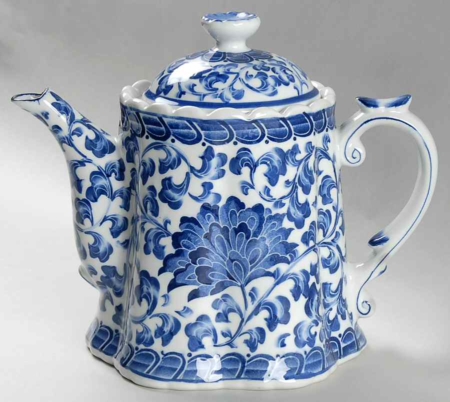 Blue Mum Teapot & Lid by Sadek-1
